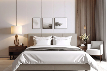 modern hotel room AI generated
