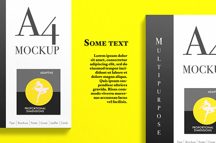 A4 Multipurpose flat lay Mockup