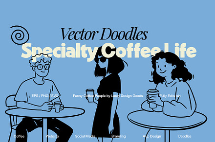 Vector Doodles Specialty Coffee Life