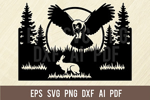 Owl - Wildlife Stencils SVG