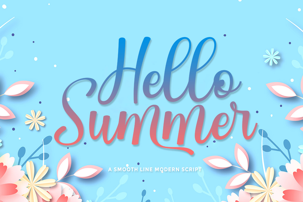 Hello Summer, a Script Font by Rotterlab Studio (Photo 1 of 8)