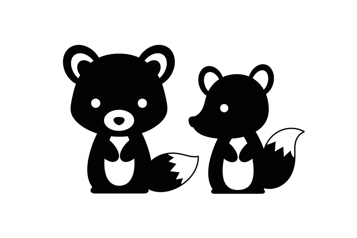 Cute Forest Animal Silhouette Bundle, an Illustration by Creativeshirt (Photo 3 of 54)