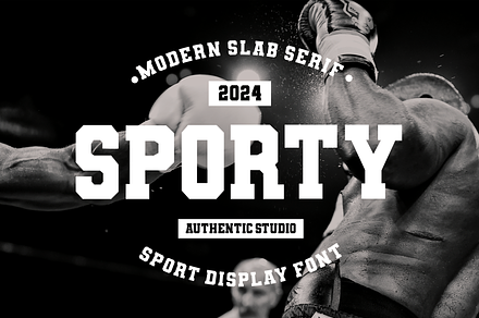 Sporty Varsity Font, a Slab Serif Font by Authentic Studio