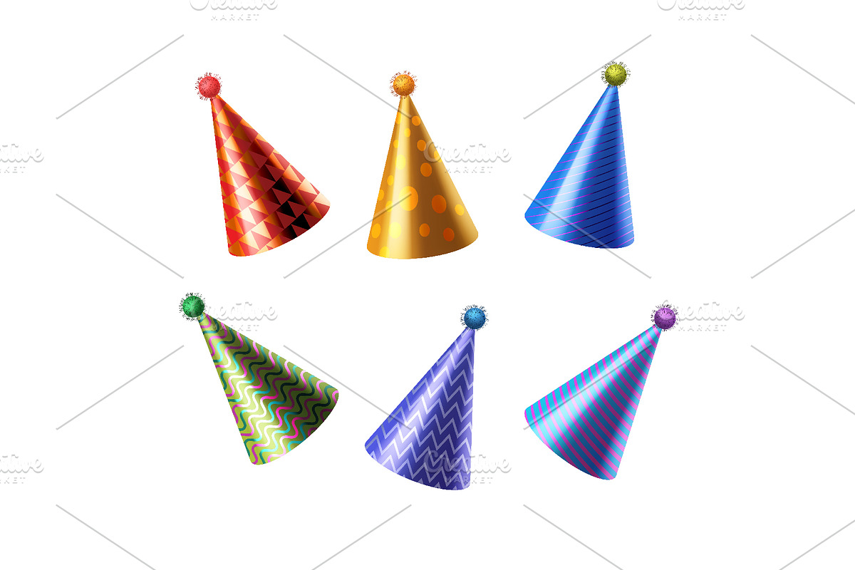 Realistic Vector Hats Set, an Object Graphic by Zonda (Photo 4 of 8)