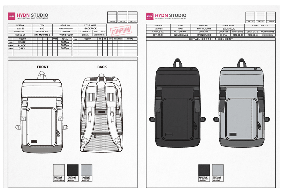 Fashion Tech Pack Templates, a Print Template by HYDNSTUDIO (Photo 2 of 6)