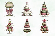 Whimsical Christmas Tree Clipart, an Illustration by Creative Art (Thumbnail 3 of 11)