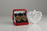 Heart Shape Earring Laser Cut File, an Illustration by Amazin_art (Thumbnail 6 of 6)