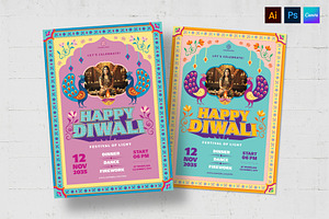 Diwali Flyer Template, a Flyer Template by BrandPacks
