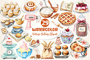 Vintage Baking Sublimation Clipart, an Illustration by Dream Creation (Thumbnail 1 of 6)