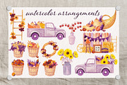 Harvest. Watercolor clipart, a Decorative Illustration by Kuzya's shop (Thumbnail 4 of 6)