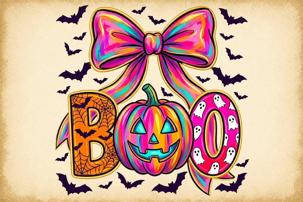 Halloween Boo PNG Coquette Pumpkin, a Work Illustration by Sublimation Artist (Photo 1 of 9)