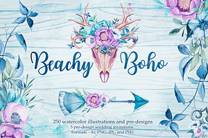 Beachy Boho watercolor