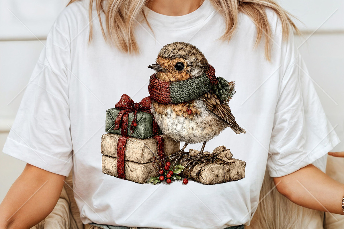 Whimsical Christmas Animals Clipart, a Seasonal Illustration by Canvas Craft (Photo 6 of 10)