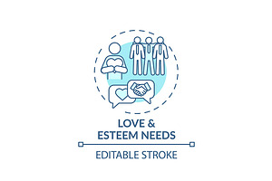 Love And Esteem Needs Concept Icon