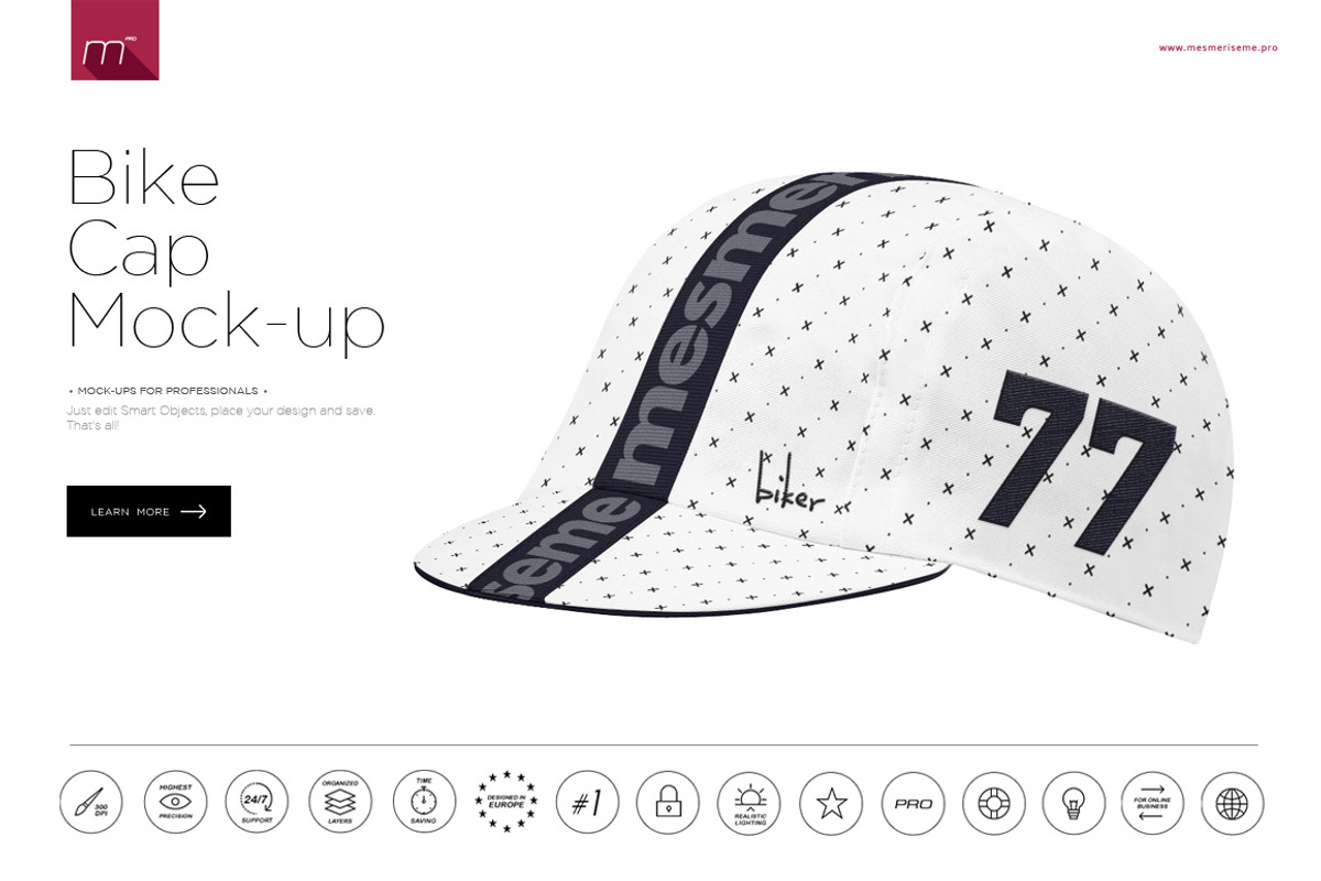Bike Cap 2 Types Mock-up, a Hat Mockup by Mocca Mockups Store (Photo 1 of 11)