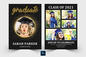 Graduation Announcement Template, a Card Template by Designscozy