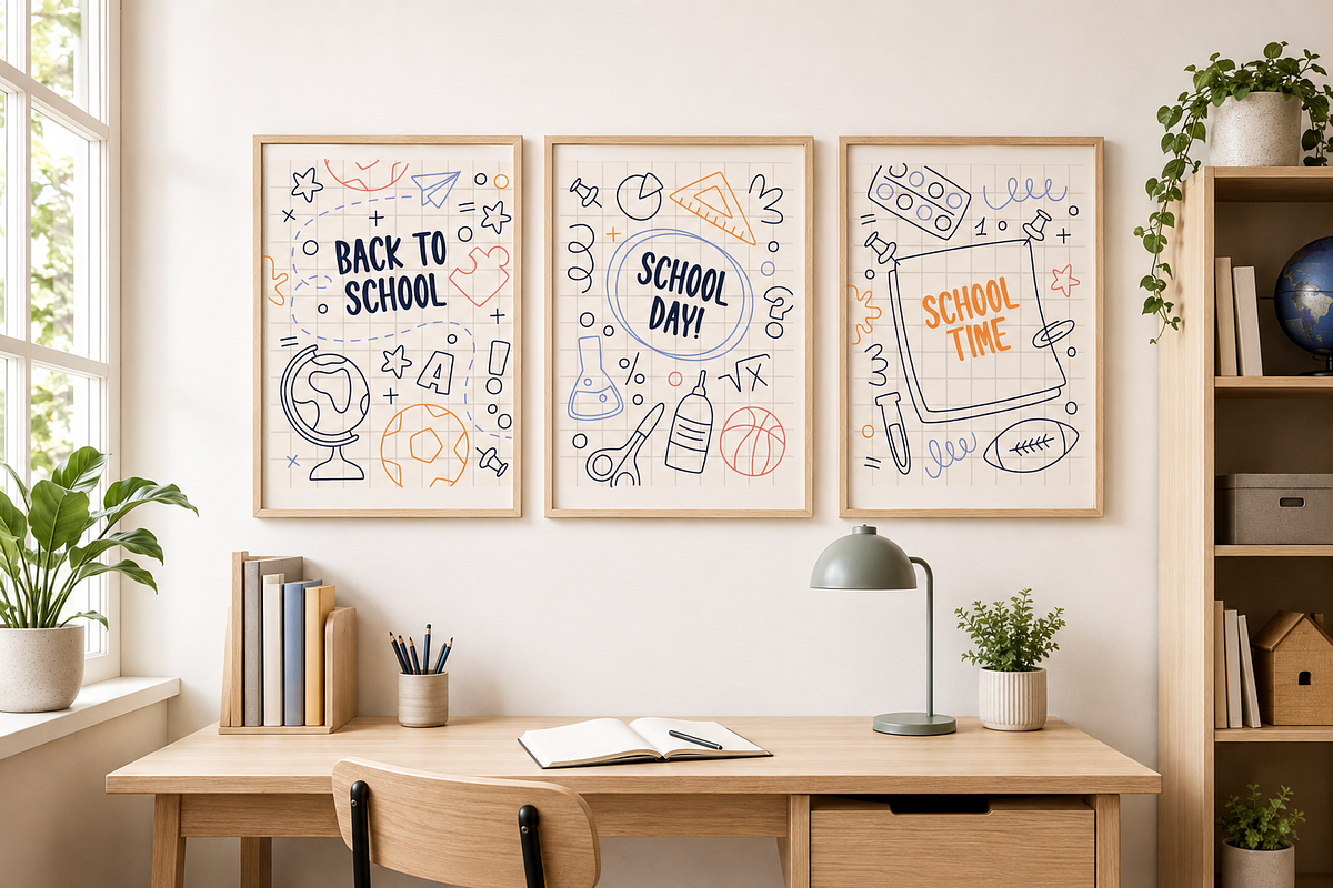 Back to School Posters Illustrations, an Education Illustration by Anna Studio (Photo 5 of 18)