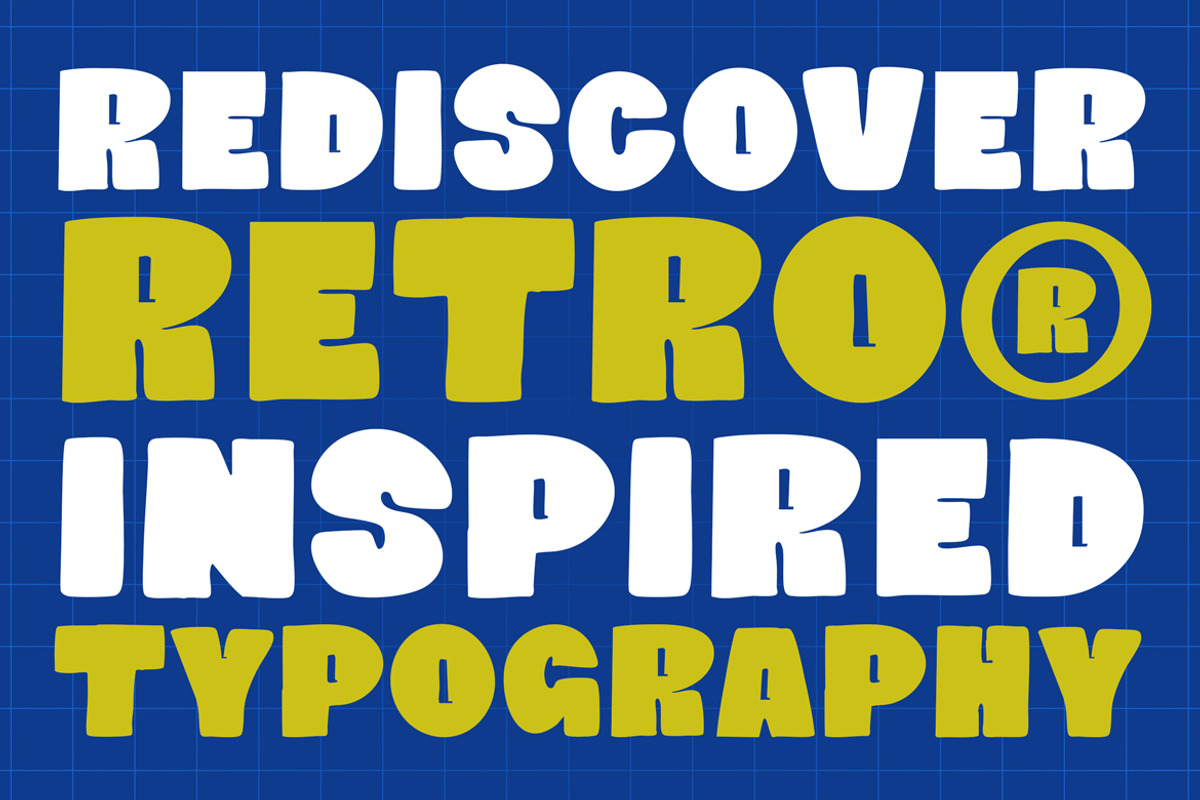 Moonthey – Bold Cute Retro Display F, a Sans Serif Font by kangfont Studio (Photo 7 of 10)
