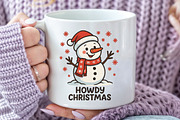 Howdy Christmas Snowman PNG, an Illustration by CraftArtStudio (Thumbnail 3 of 4)