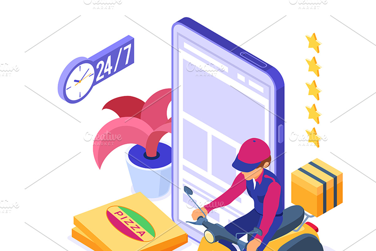 Online Internet Shopping Delivery, a Food Illustration by TAlex (Photo 4 of 6)