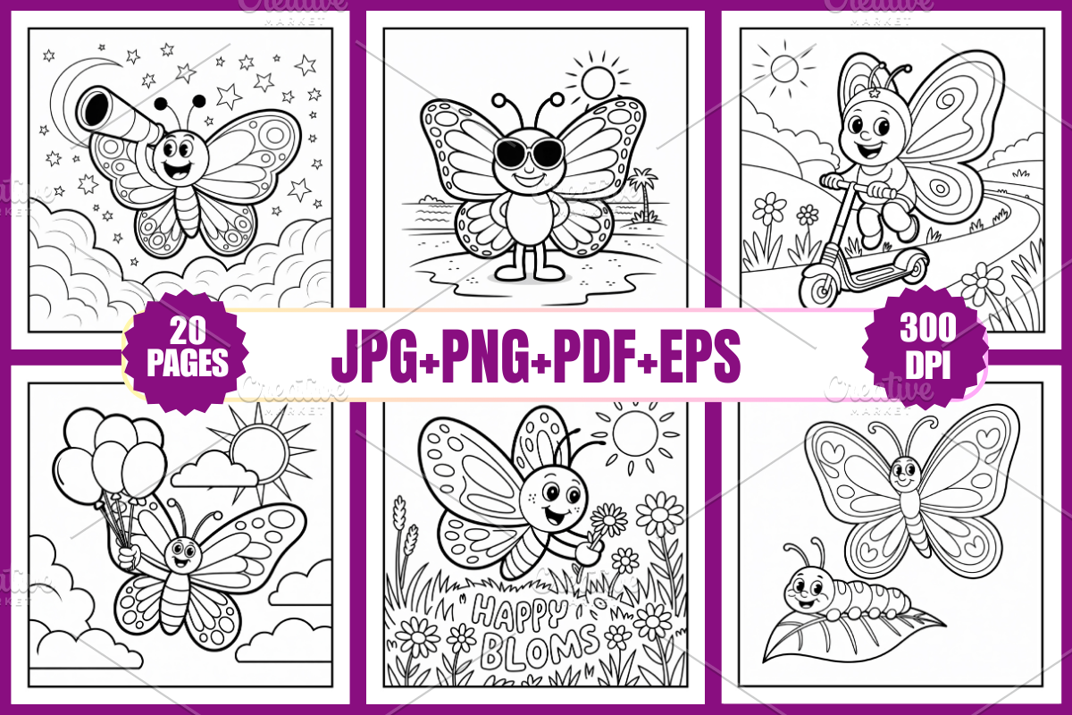 Bold & Easy Butterfly For Adults, an Animal Illustration by Coco Bloom (Photo 2 of 3)
