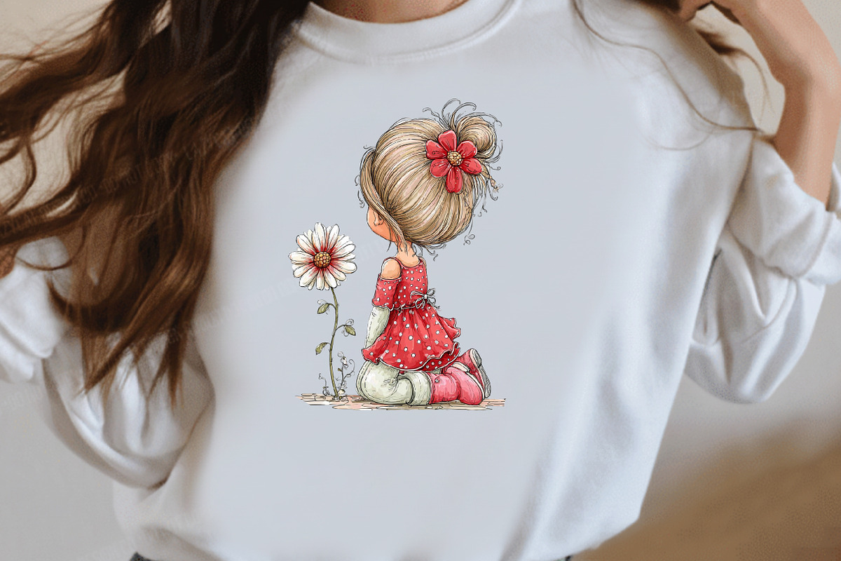 Watercolor coquette farm girl Clipar, an Illustration by Designworld (Photo 7 of 8)