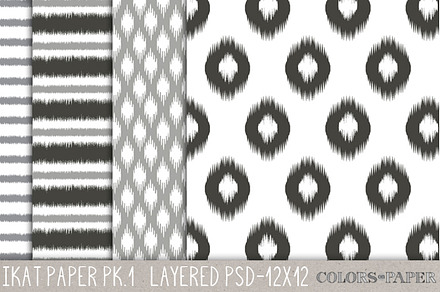 Seamless Layered Photoshop Ikats # 1