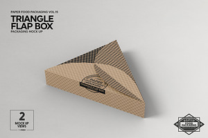 Triangle Flap Box Packaging Mockup