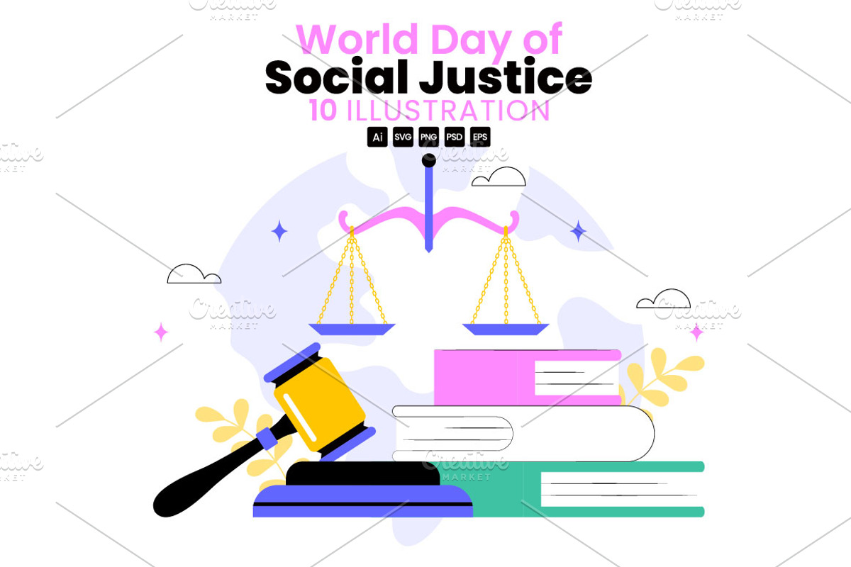 10 World Day of Social Justice, a Person Illustration by denayunebgt (Photo 1 of 4)