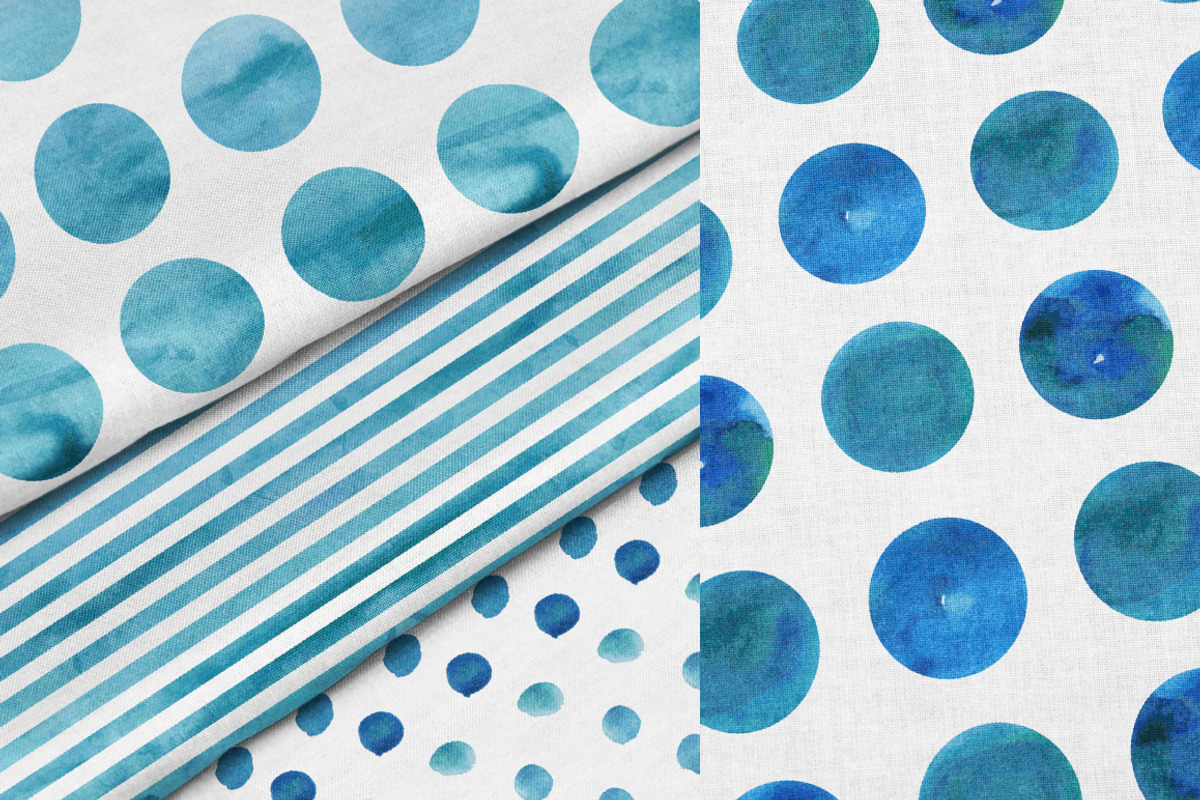 Watercolor Pattern, Lines, Circles preview 2