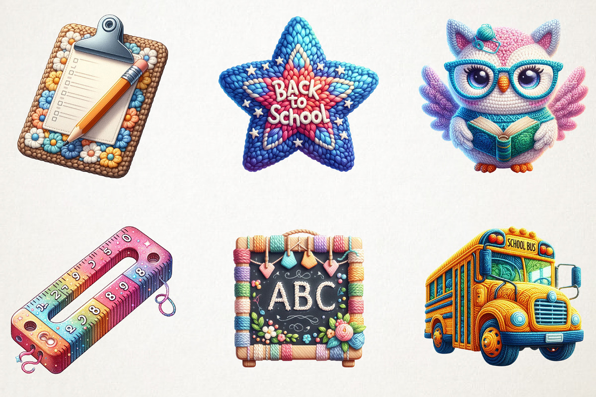 Crochet Back To School Sublimation, an Illustration by RobertsArt (Photo 2 of 7)