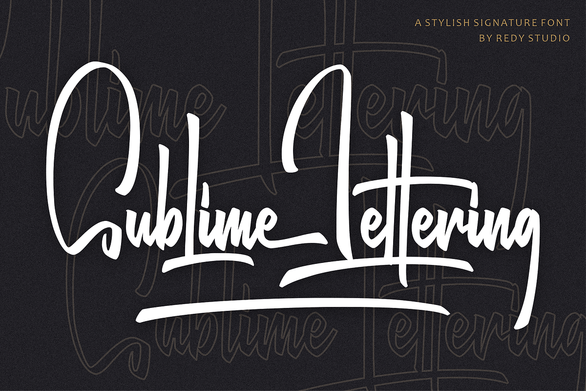 Sublime Lettering Font, a Script Font by RedyStudio (Photo 1 of 18)