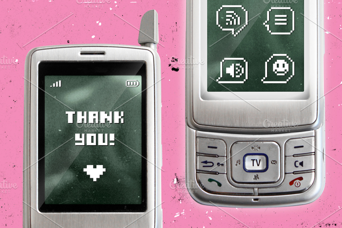 Nostalgic Y2K mobile mockup, an Android Mockup by MixedArt (Photo 5 of 5)