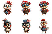 4th of July Chicken Clipart, a Seasonal Illustration by Designking (Thumbnail 3 of 5)