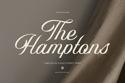 The Hamptons Script font, a Script Font by Davide Bassu