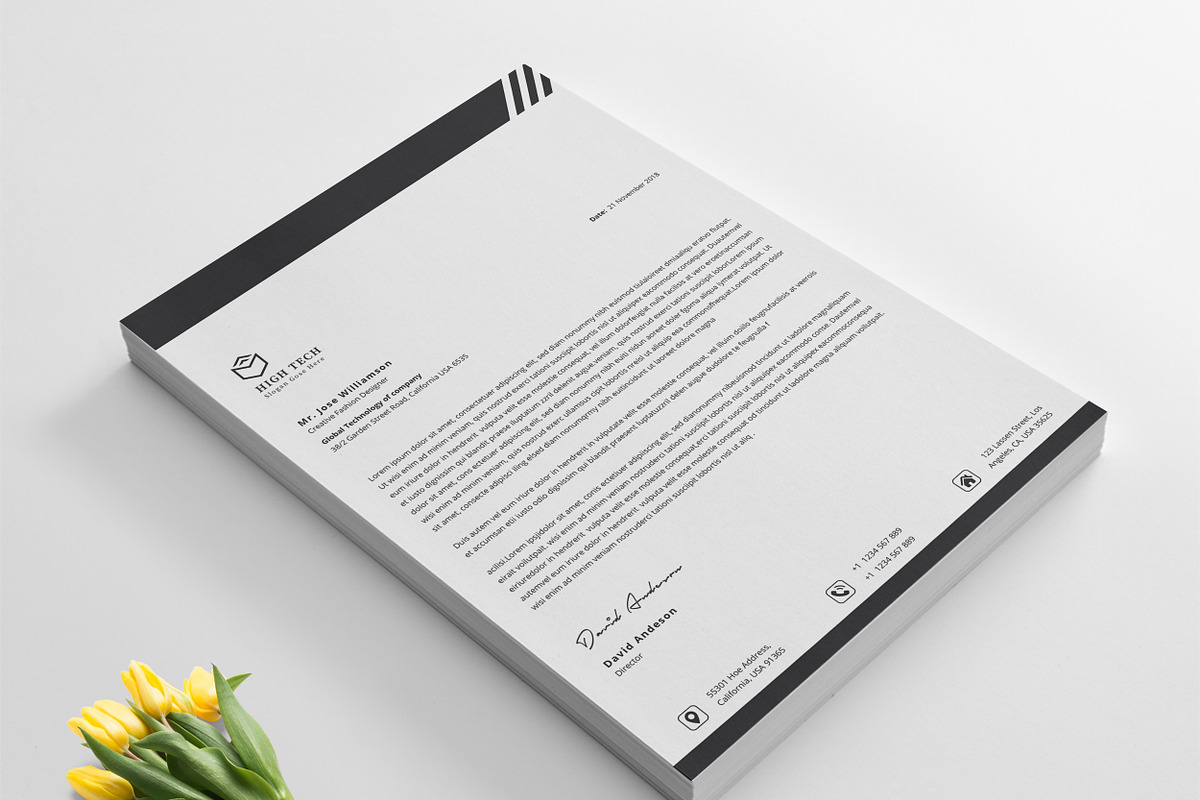 Letterhead, a Stationery Template by TelaTemplates (Photo 2 of 8)