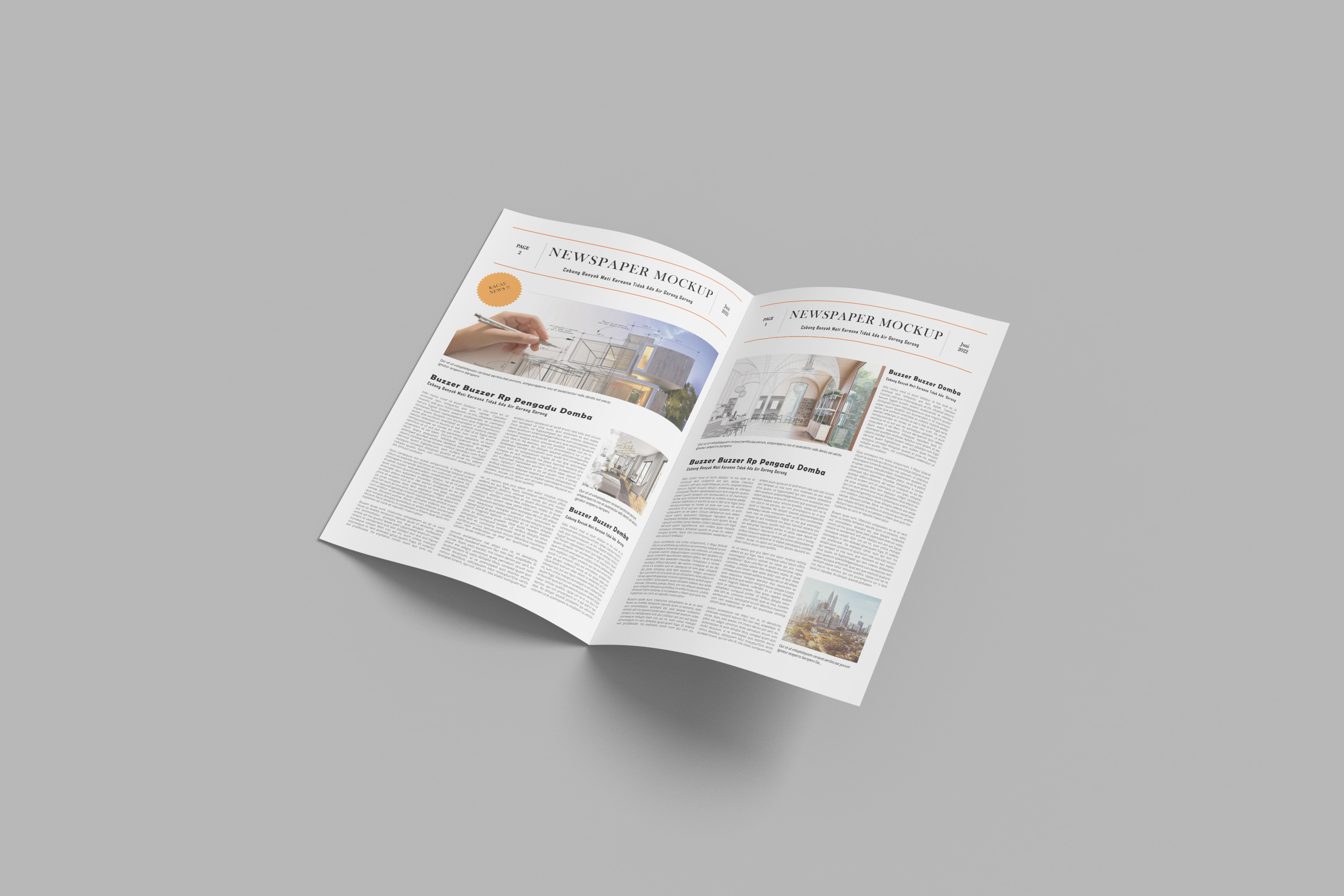 Newspaper Mockup, a Print Template by Binary Std