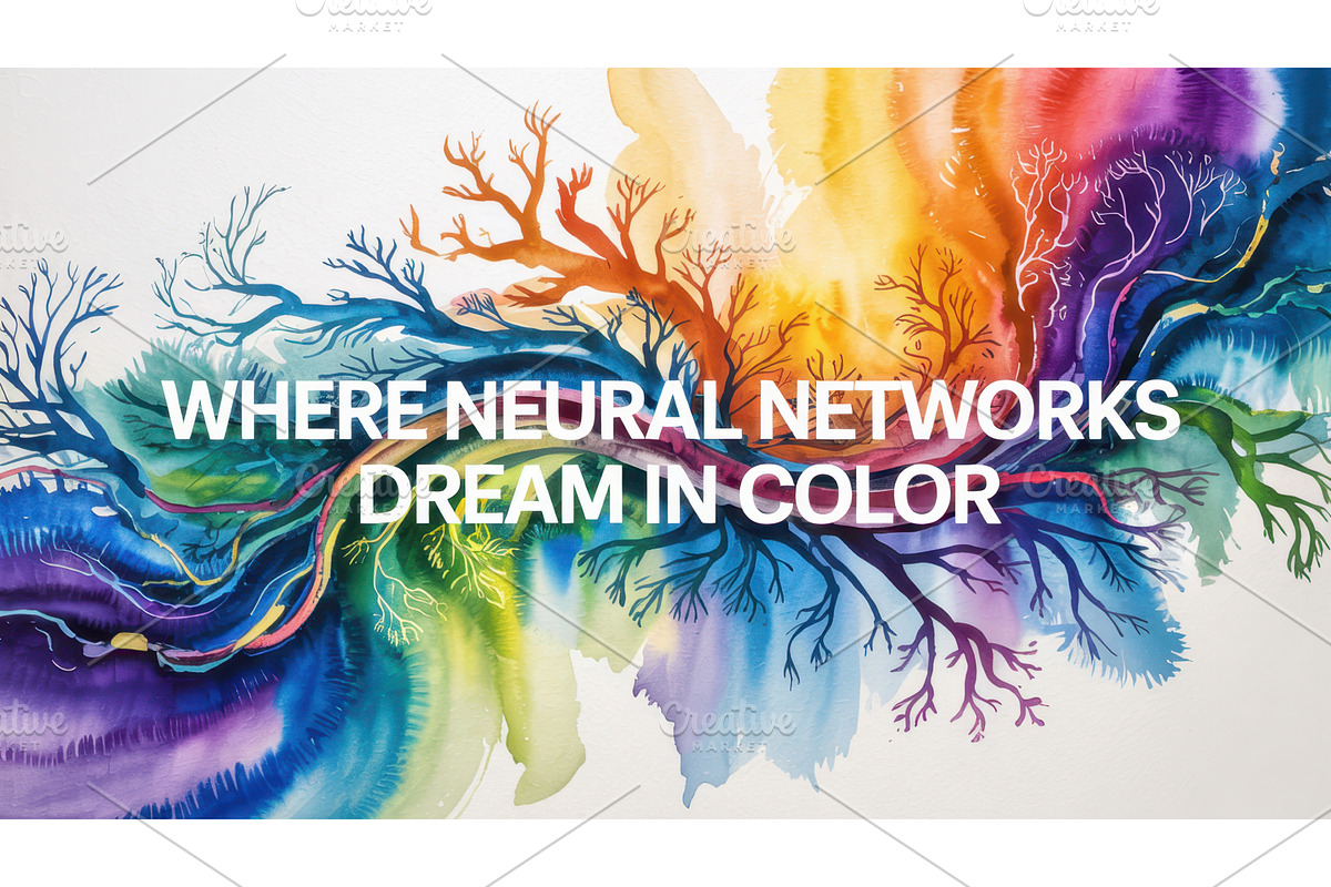 Abstract colorful neural network, an Illustration by tilialucida