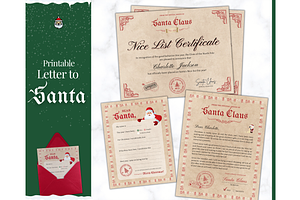 Letter from Santa Bundle | Nice List, a Templates & Theme by Templatables
