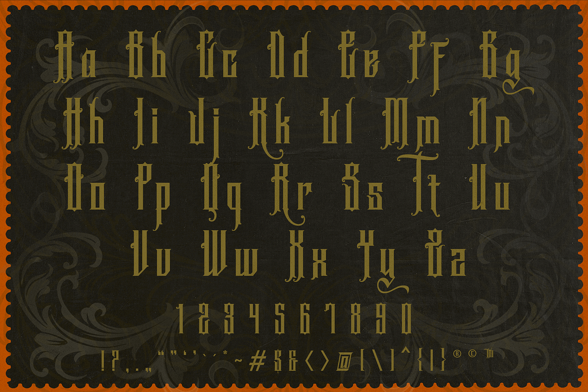 Gomsky Modern Blackletter, a Blackletter Font by dansdesign (Photo 3 of 7)