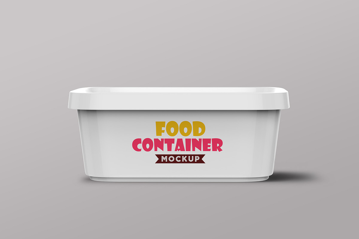 Plastic Food Container Mockups, a Cups & Container Mockup by Graphicsfuel (Photo 4 of 6)