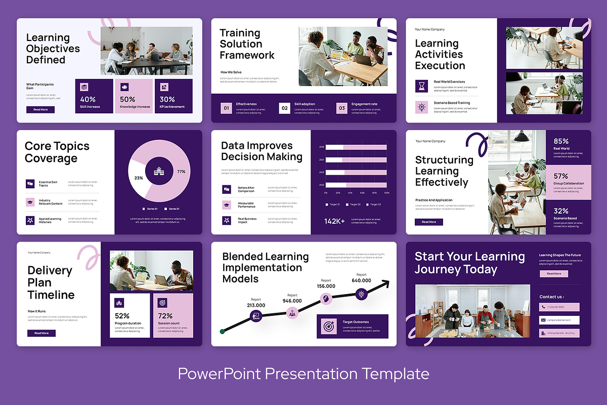 Purple Pink Training & Workshop, a Presentation Template by Sixtemp (Photo 3 of 3)