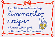 Limoncello Recipe Handwritten Font, a Script Font by PeachCreme (Thumbnail 12 of 13)