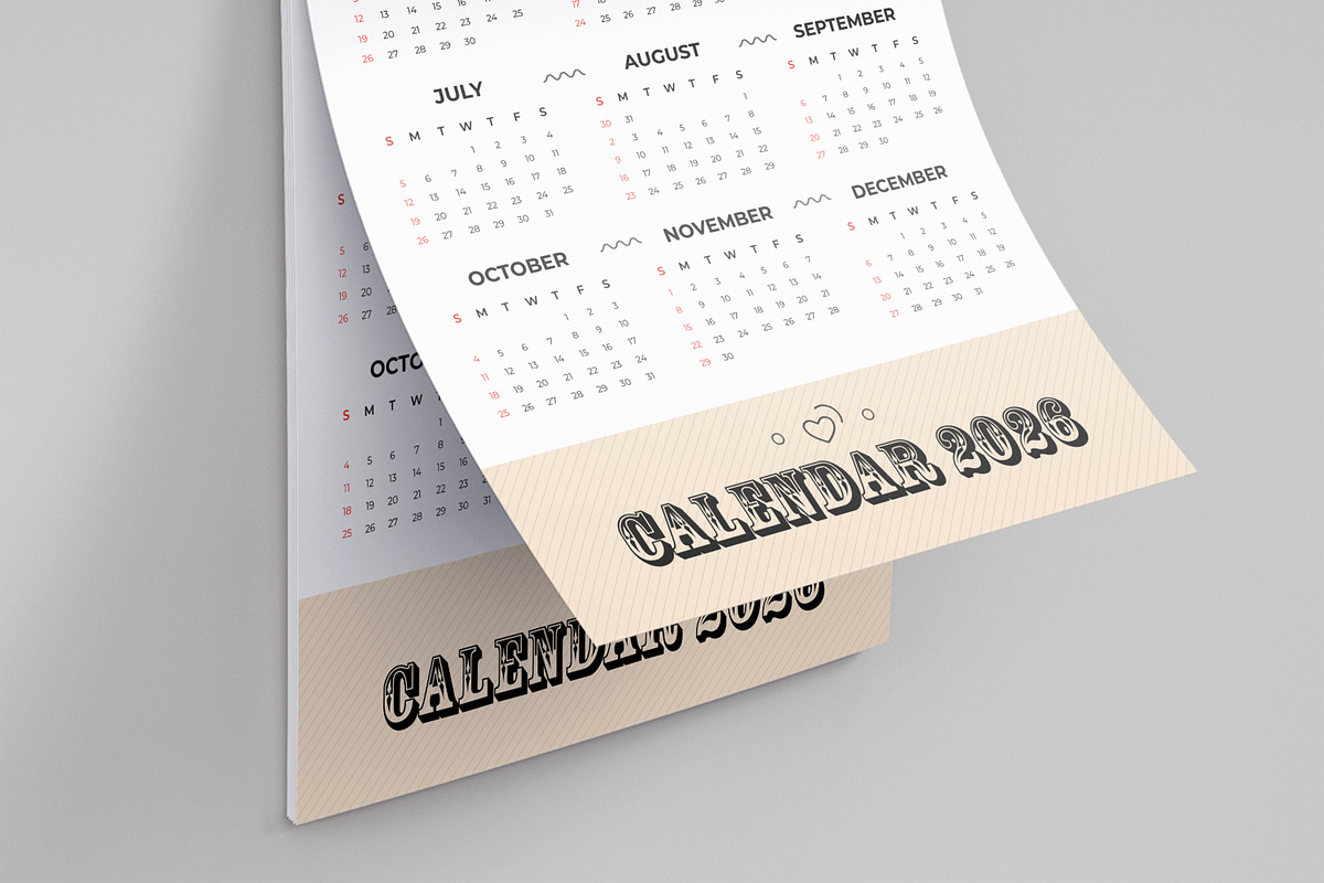 Modern Printable Wall Calendar, a Stationery Template by MightyDesign (Photo 5 of 7)