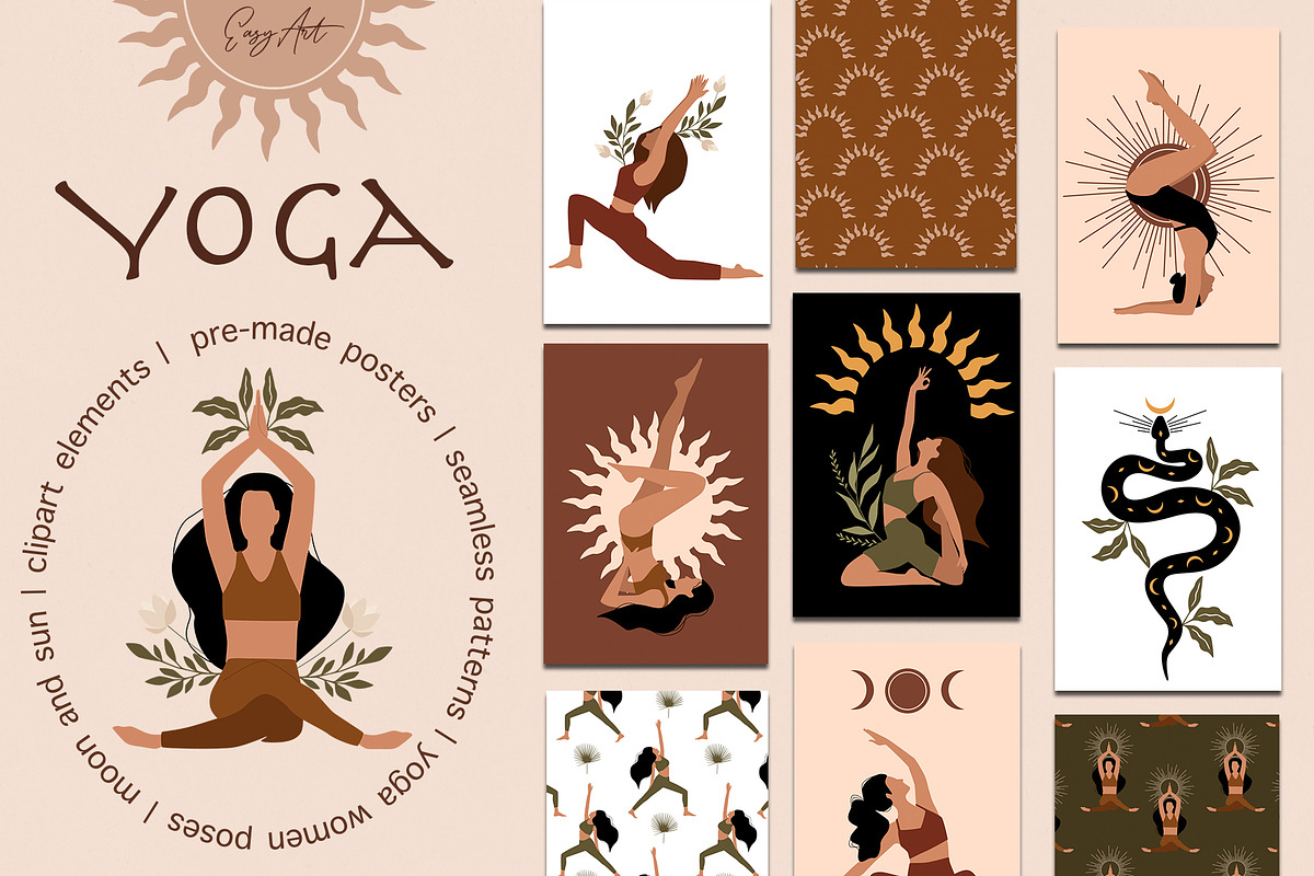 Yoga women collection, a Healthcare Illustration by EasyArt (Photo 1 of 12)