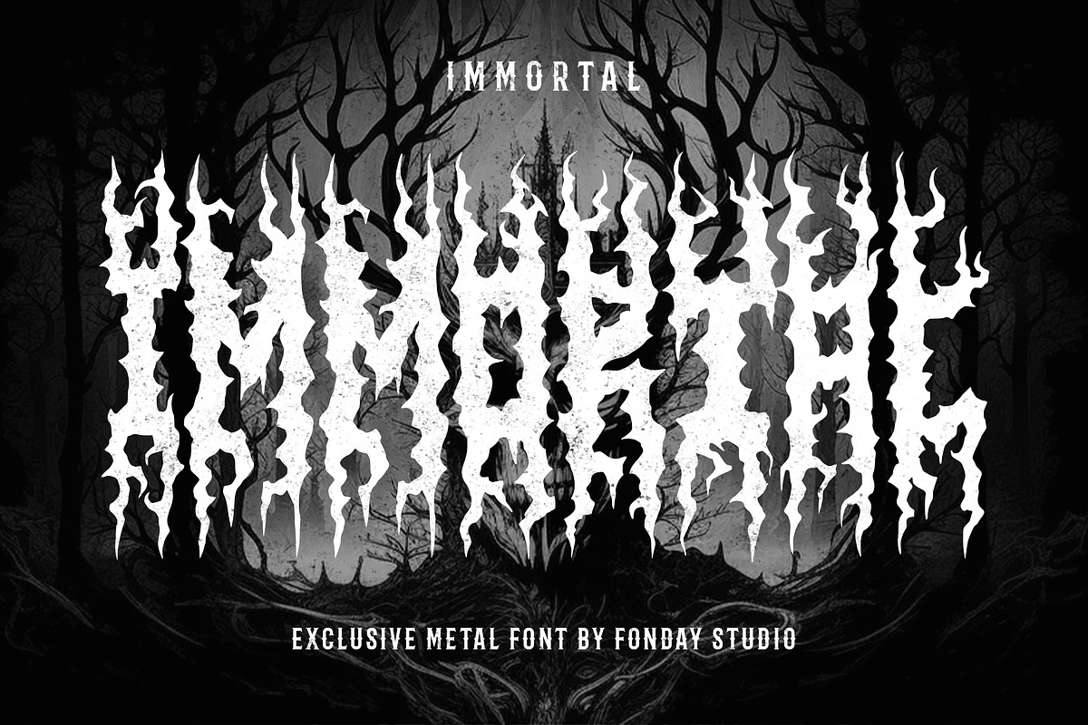 Ravenous - Death Metal Font, a Blackletter Font by Fonday Studio (Photo 3 of 6)
