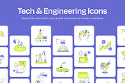 Tech and Engineering Icons Bundle, an Outline Icon by Creative Stall (Thumbnail 1 of 10)