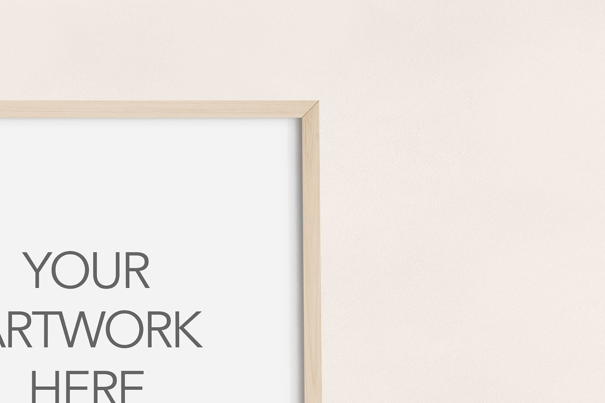 Portrait Wood Frame Leaning Mockup, a Household Mockup by OakstoneCreative (Photo 5 of 5)