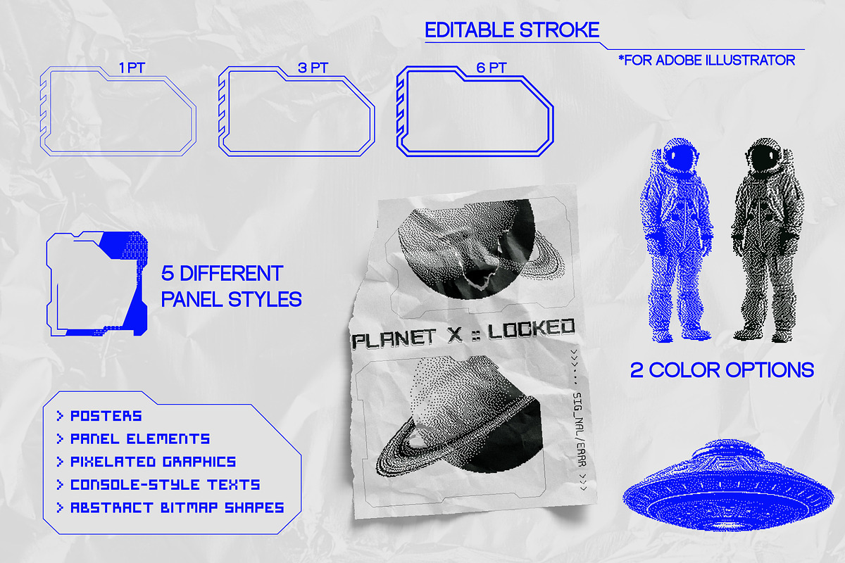 RETROSPACE/ Sci-Fi Graphic Pack, an Object Graphic by ALICE_SHOP.EXE (Photo 2 of 5)