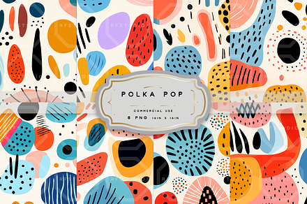 POLKA POP. Seamless Bundle